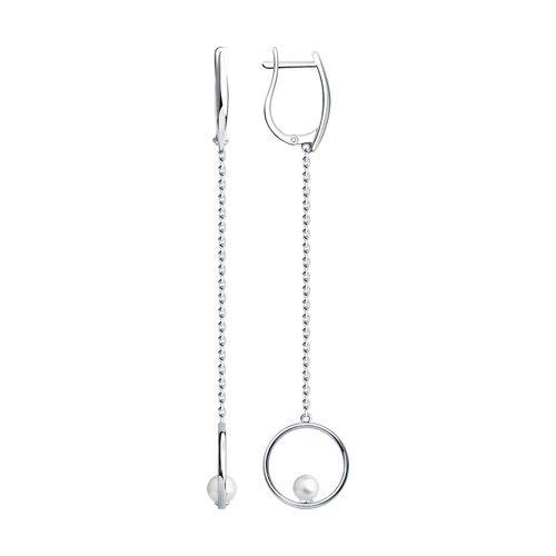 Серьги из серебра с жемчугом SOKOLOV 94023667