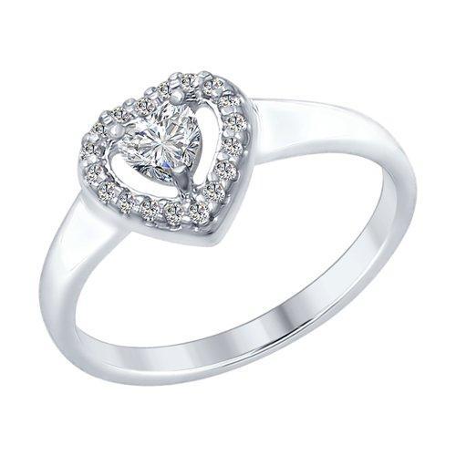 Кольцо из серебра со Swarovski Zirconia SOKOLOV 89010068 размеры - 16,5 18,5 19