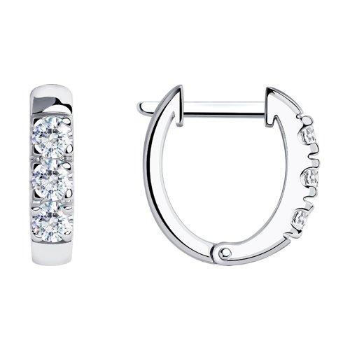 Серьги из серебра со Swarovski Zirconia SOKOLOV 89020049