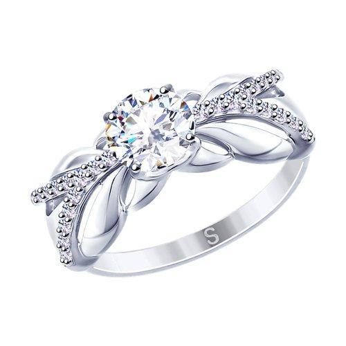 Кольцо из серебра со Swarovski Zirconia SOKOLOV 89010110 размеры - 19 19,5 20 20,5 21 21,5