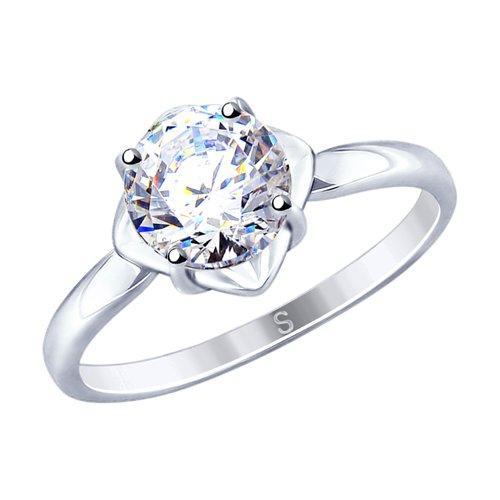 Кольцо из серебра со Swarovski Zirconia SOKOLOV 89010115 размеры - 16 17 17,5 18 18,5 19,5 20 20,5 21 21,5