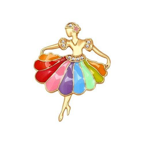 Подвеска из серебра с эмалью и фианитами SOKOLOV 93030192
