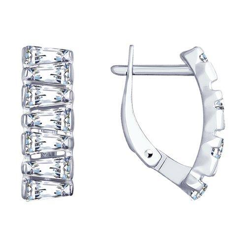 Серьги из серебра с фианитами SOKOLOV 94022888
