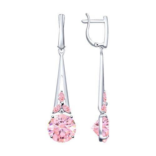 Серьги из серебра с фианитами SOKOLOV 94023313