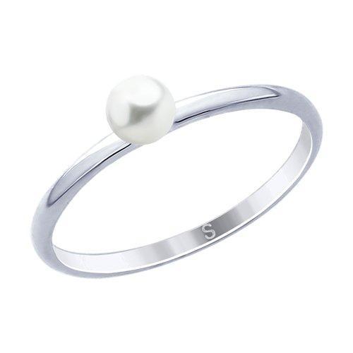 Кольцо из серебра с жемчугом Swarovski SOKOLOV 94012734 размеры - 19