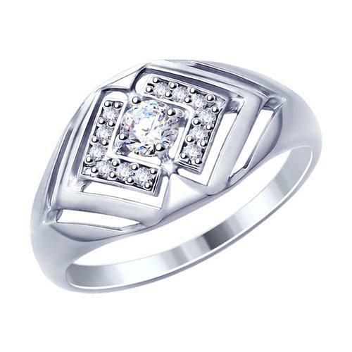 Кольцо из серебра с фианитами SOKOLOV 94012874 размеры - 16,5 17