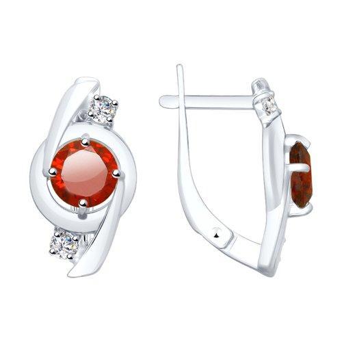 Серьги из серебра с фианитами SOKOLOV 94023420