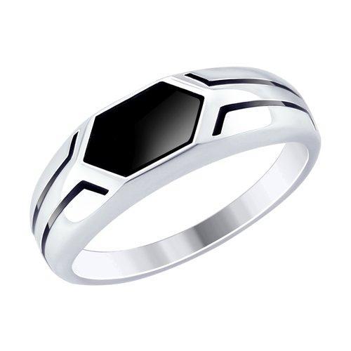 Кольцо из серебра с эмалью SOKOLOV 94012519 размеры - 19 19,5 20 20,5 21 21,5 22,5