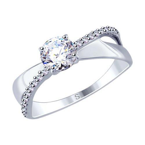 Кольцо из серебра с фианитами SOKOLOV 94012676 размеры - 18,5