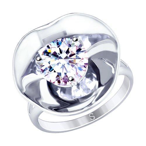 Кольцо из серебра с фианитом SOKOLOV 8-94010001 размеры - 16,5
