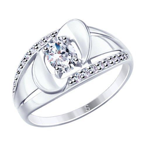 Кольцо из серебра с фианитами SOKOLOV 94012689 размеры - 19,5 20 20,5 21 21,5