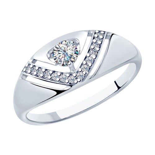 Кольцо из серебра с фианитами SOKOLOV 94012879 размеры - 16,5 17 19