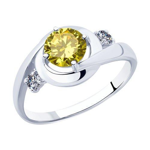 Кольцо из серебра с фианитами SOKOLOV 94012871 размеры - 16,5 17 17,5 18 18,5 19 19,5 20