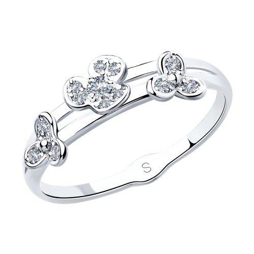 Кольцо из серебра с фианитами SOKOLOV 94012934 размеры - 19