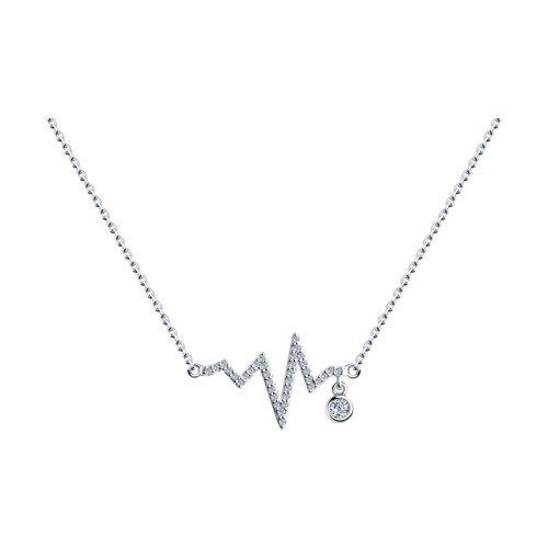 Колье из серебра с фианитами SOKOLOV 94070340 размеры - 40 45 50