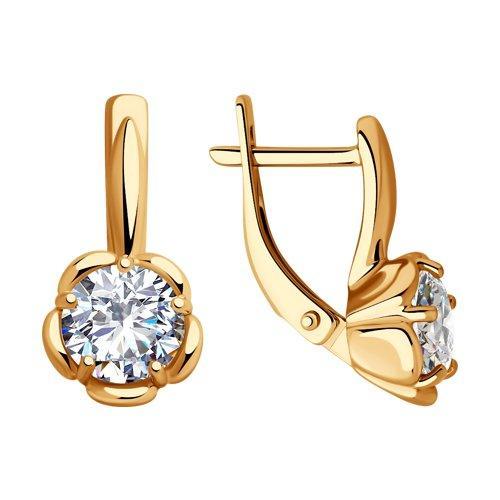 Серьги из серебра с фианитами SOKOLOV 93020941