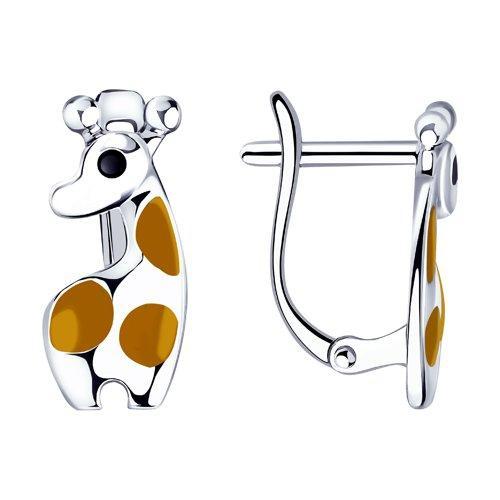 Серьги из серебра с эмалью SOKOLOV 94023504
