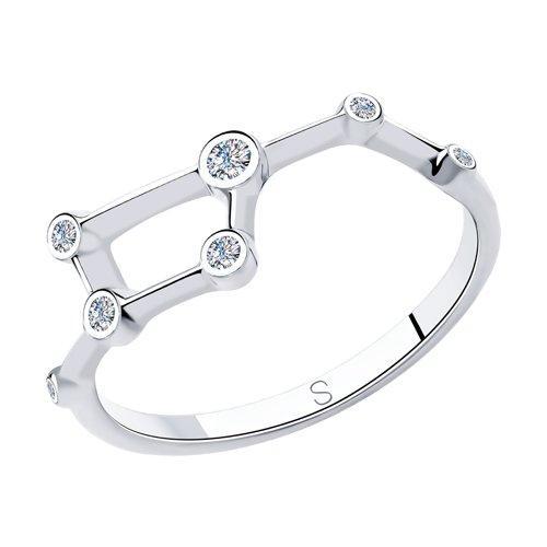 Кольцо из серебра с фианитами SOKOLOV 94013060 размеры - 16 16,5 17 17,5 18 18,5 19 19,5