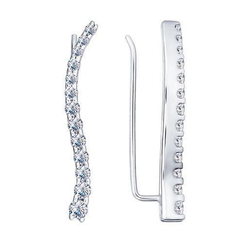 Серьги из серебра с фианитами SOKOLOV 94021771