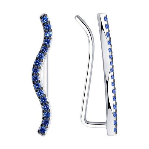 Серьги из серебра с фианитами SOKOLOV 94023861