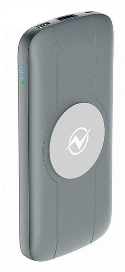 Зарядное беспроводное устройство Power bank Olmio QW-10, 10000mAh, серый