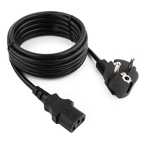 Кабель питания Cablexpert PC-186-VDE-3M, 3.0м, Schuko- C13, VDE, 10А, черный, с заземлением