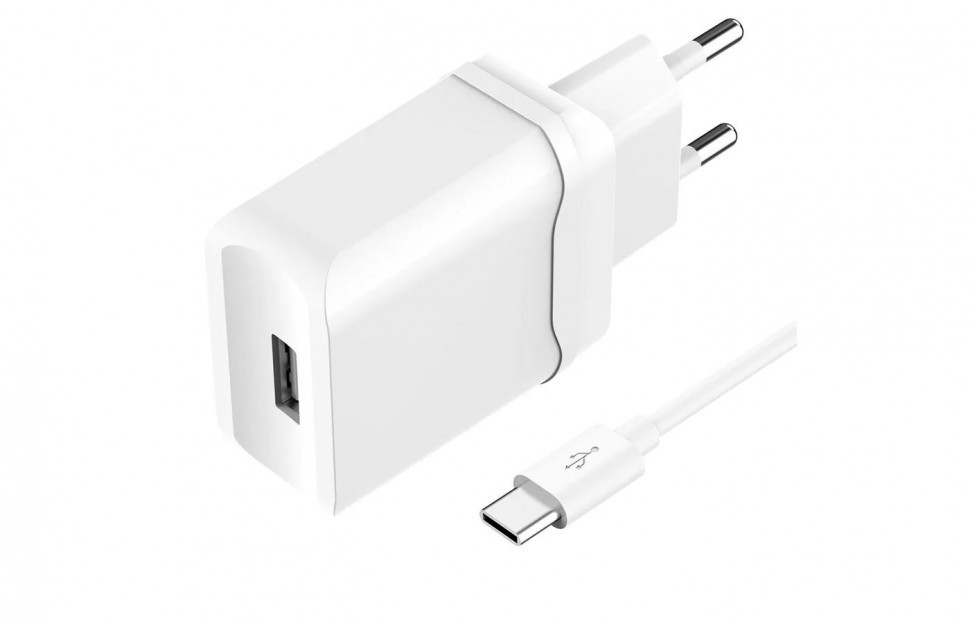 Сетевое зарядное устройство OLMIO USB, 2.4A, Smart IC +lightning кабель