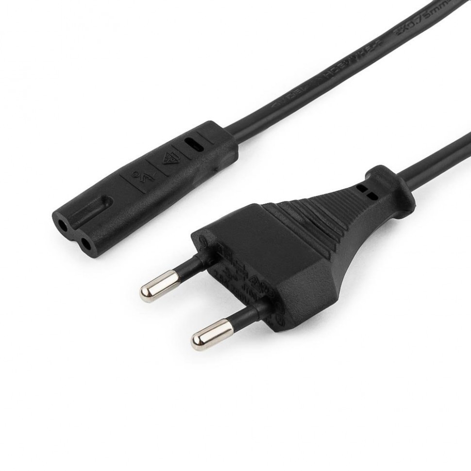 Кабель питания для ноутбуков, аудио/видео техники Cablexpert PC-184/2-0.5М, 0.5м, CEE 7/16 - C7, 2-p