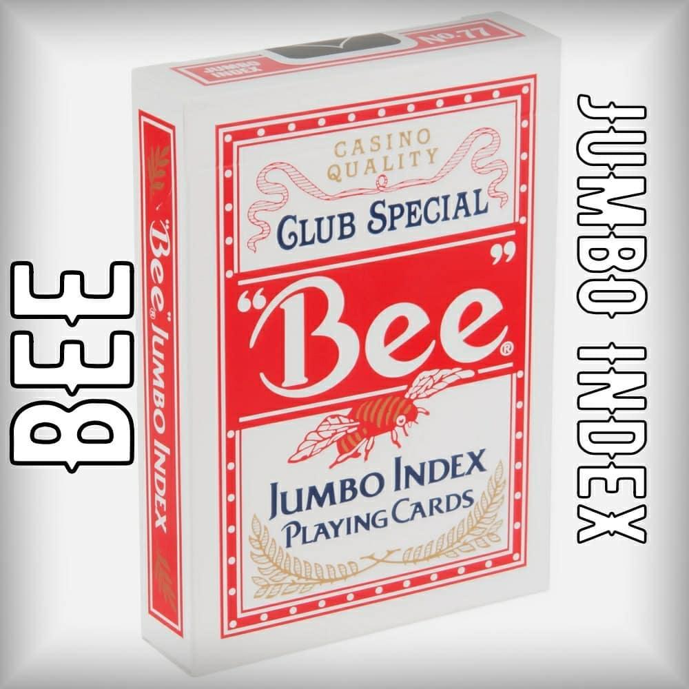 Игральные карты Bee Jumbo Index красные