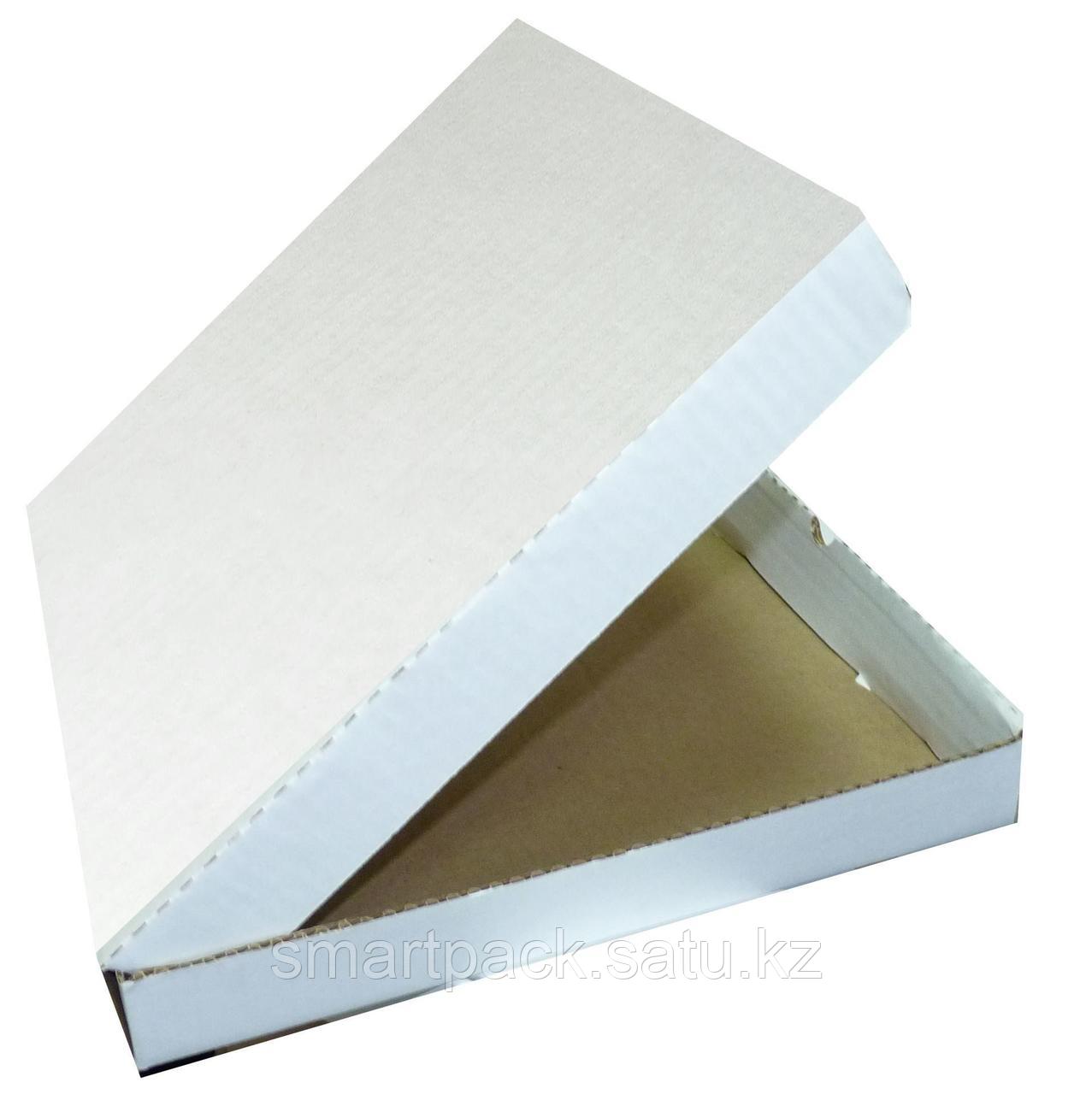 Пицца коробка 300*300*35 мм гофрированная белая - фото 3 - id-p83063846