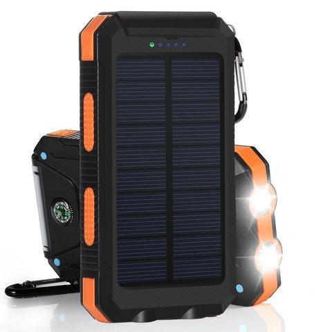 Внешний аккумулятор водонепроницаемый Powerbank Solar Charger на солнечных батареях 3 в 1 [20000 мАч; компас; - фото 1 - id-p83064305