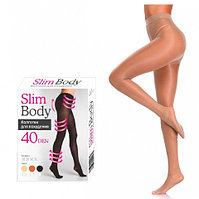 Колготки для похудения SLIM BODY с 3D эффектом [40 den] (Размер-5 / Черный)