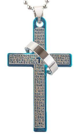 Кулон-подвеска «Крест с кольцом» на шариковой цепочке Перлина - фото 1 - id-p83065368