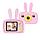 Фотоаппарат-игровая консоль детский GSMIN Fun Rabbit с силиконовым чехлом (Белая), фото 3