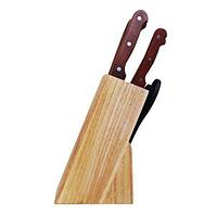 Набор кухонных ножей на деревяной подставке из 7 предметов Fissman (Натуральное дерево)