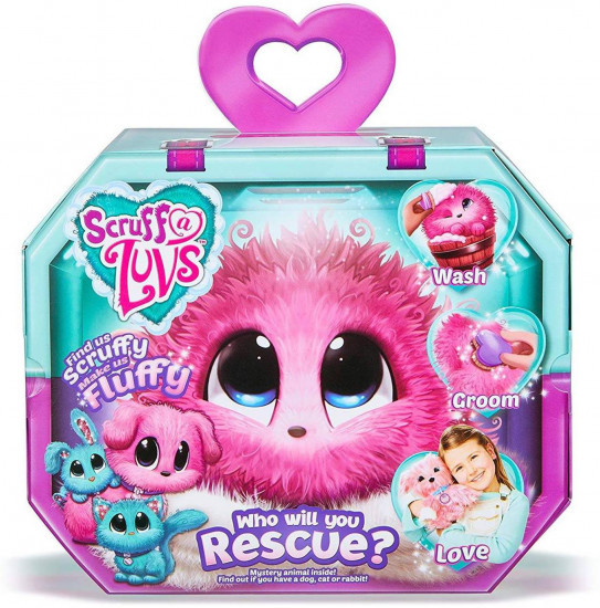 Scruff Luvs Мягкая Игрушка Пушистик-Потеряшка (розовый / голубой / фиолетовый)