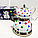 Набор чайный двойной чайник для кипячения воды со свистком и заварочный чайник с ситом керамика Горошек, фото 10