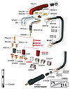 Комплектный кабель 6м горелки с центральным разъемом (А141), фото 2