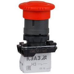 Кнопка КМЕ5611мФ-красный-1но+1нз-гриб-IP65-КЭАЗ