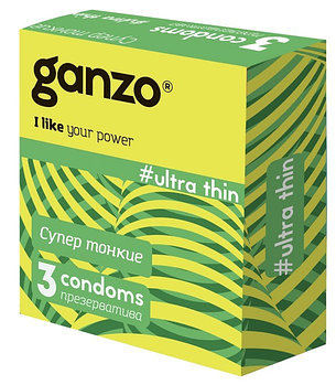 Презервативы «Ganzo» Ultra thin, ультра тонкие, 3 шт