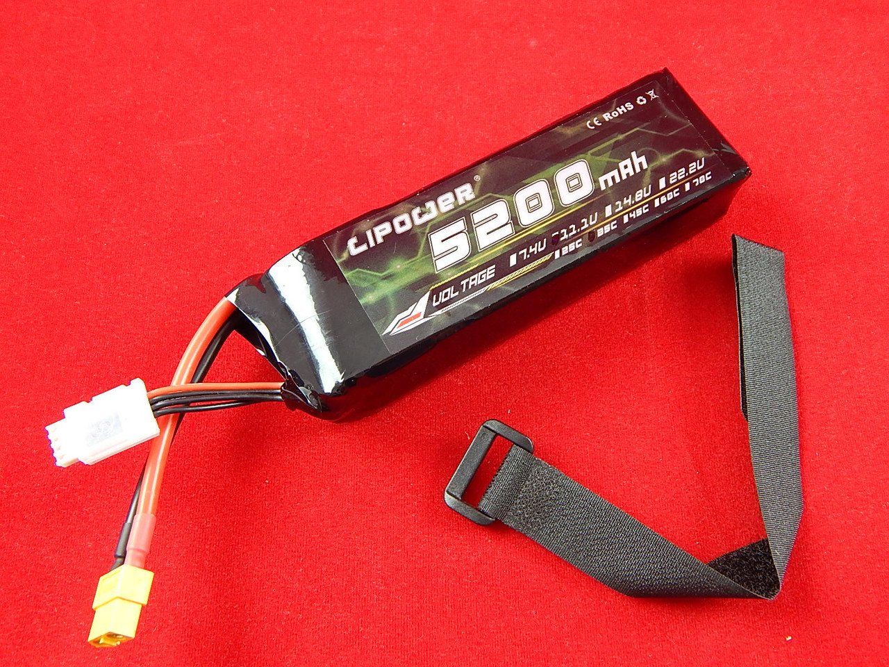Аккумулятор Li-Po, 11.1V, 5200mAh, 3S, 35C, XT60 - фото 1 - id-p83098010