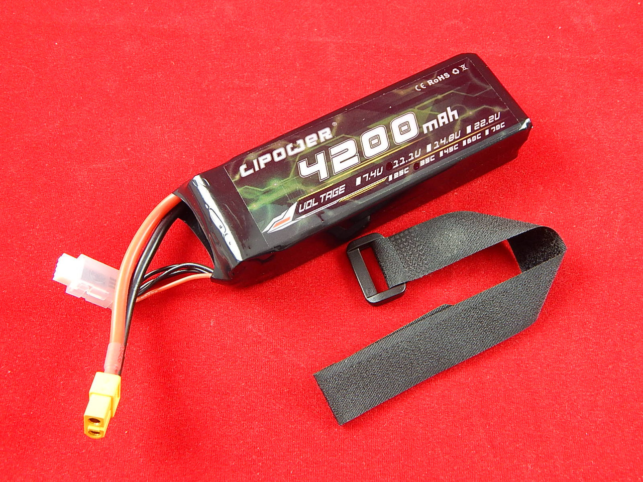 Аккумулятор Li-Po, 11.1V, 4200mAh, 3S, 35C, XT60 - фото 1 - id-p83098011