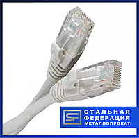 Патч-корд Cat.5e OK-UTP-RJ45-1м-G LSZH (Серый)