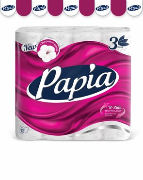 Бумага Papia 3х сл. 32 рул