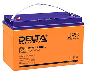 Аккумулятор Delta DTM 12100 L (12В, 100Ач), фото 2