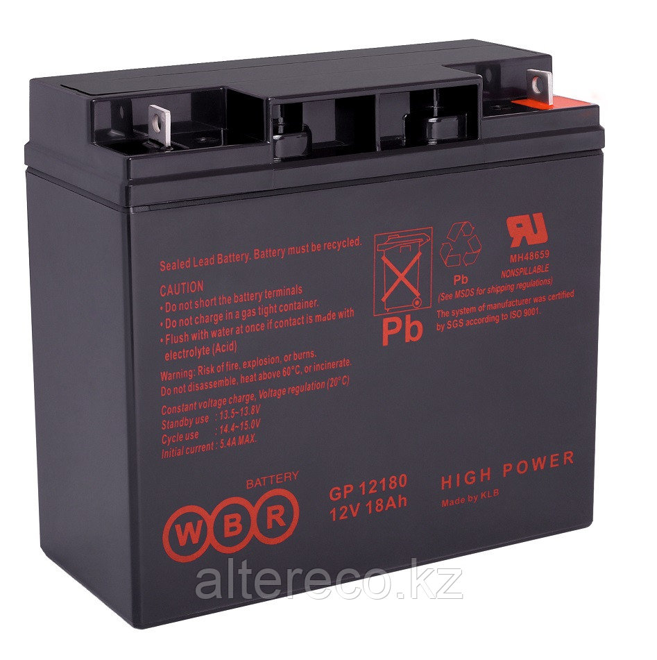Аккумулятор WBR GP 12180 (12В, 18Ач): продажа, цена в Алматы ...