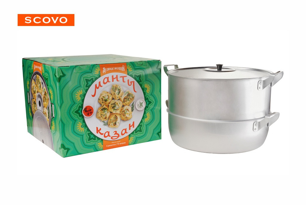 Мантоварка 15л c 4 дисками (SCOVO, Россия), фото 1