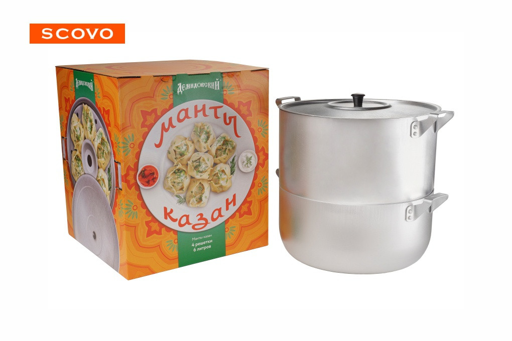 Мантоварка 6л с 3 дисками (SCOVO, Россия), фото 1