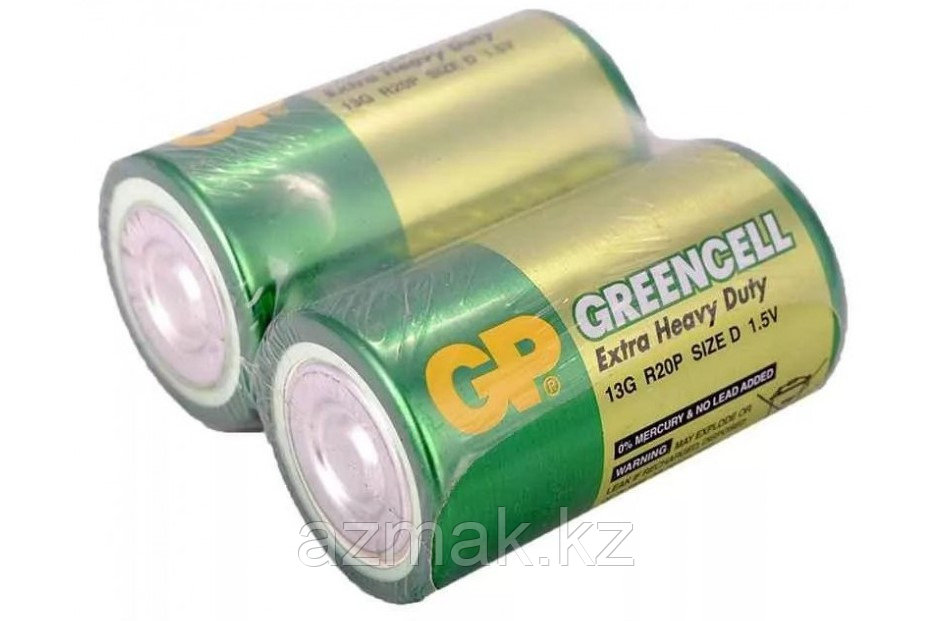 Батарейки GP Greencell 13G-OS2 (LR20), 2 шт. - фото 2 - id-p83115827