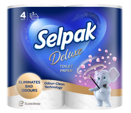 SELPAK Туал. Бумага Deluxe Re-Fresh  3 сл. 4 рул.